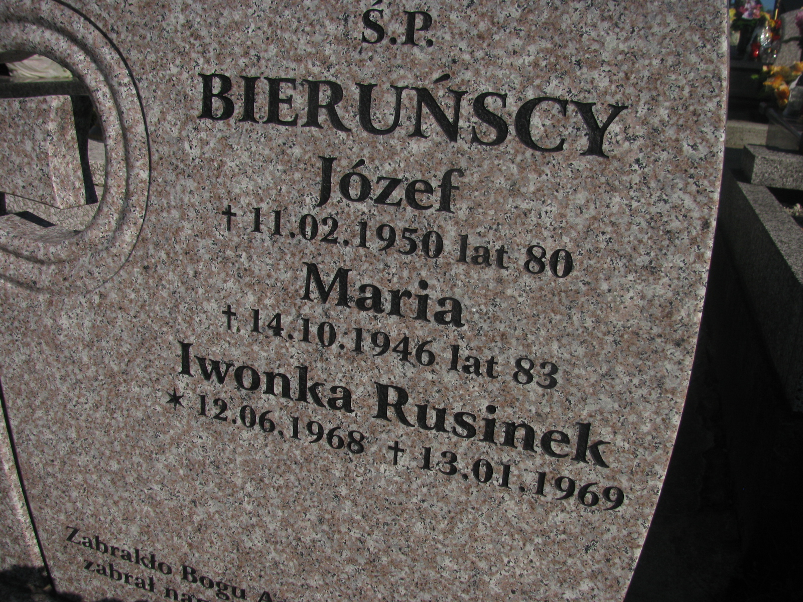 Iwona Rusinek 1968 Inwałd - Grobonet - Wyszukiwarka osób pochowanych