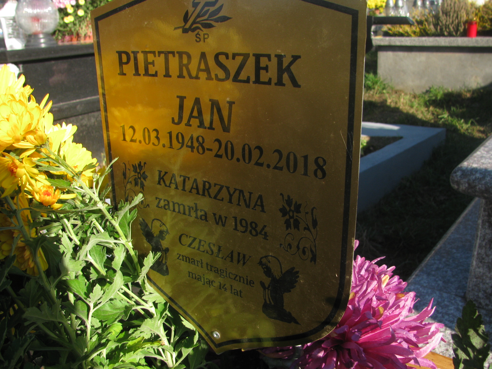 Jan Pietraszek 1948 Inwałd - Grobonet - Wyszukiwarka osób pochowanych