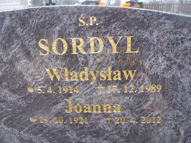 Władysław Sordyl 1914 Inwałd - Grobonet - Wyszukiwarka osób pochowanych