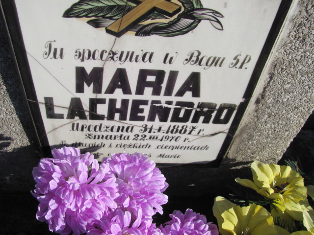 Maria Lachendro 1887 Inwałd - Grobonet - Wyszukiwarka osób pochowanych