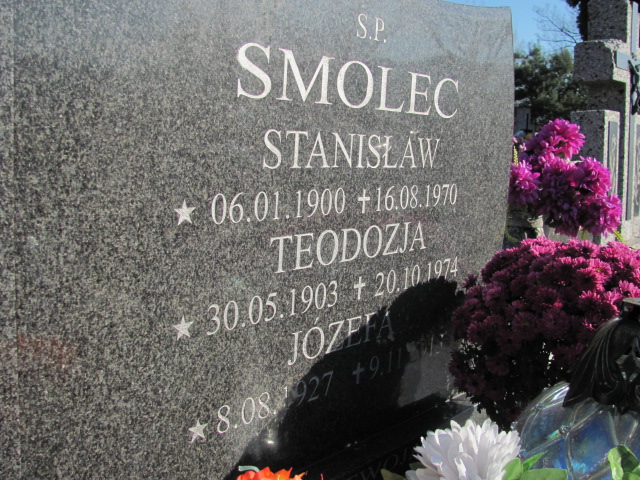 Stanisław Smolec 1900 Inwałd - Grobonet - Wyszukiwarka osób pochowanych